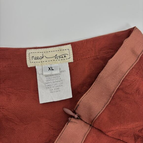 Neesh by DAR Skirt XL Layered Mixed Media Jacquard Boho Earthcore Earthy Grunge - Picture 6 of 7